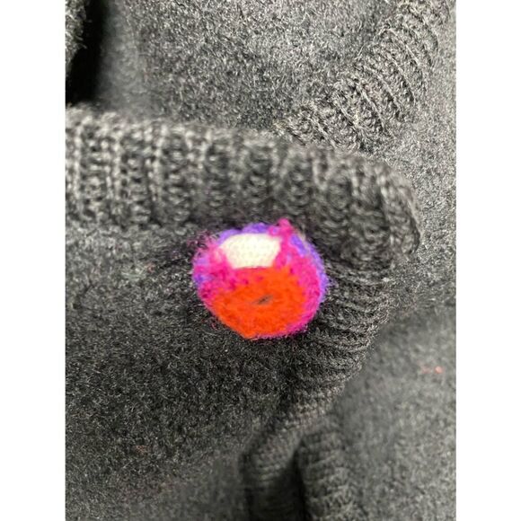 Doncaster Sport Vintage Black Embroidered Wool Cardigan Sweater - Picture 5 of 5